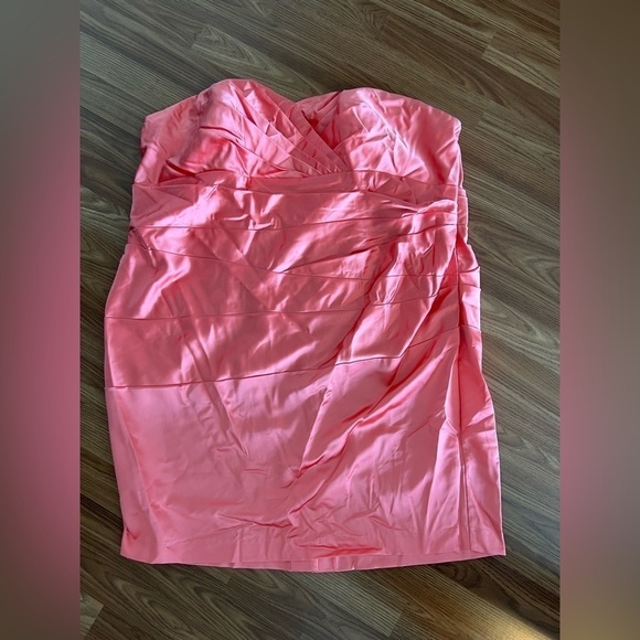 Davids Bridal Dress Plus Strapless Bridesmaid Prom - Picture 10 of 15